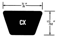 CX Belt Dimensions